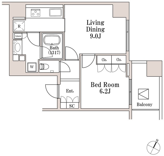 ＬａＳａｎｔｅ一番町の間取図