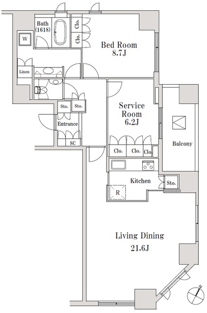 ＬａＳａｎｔｅ一番町の間取図