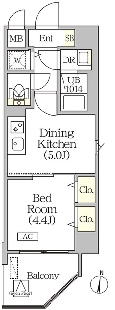 グローリオシェルト水道橋の間取図