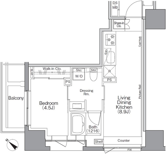 ザ・パークハビオＳＯＨＯ横浜関内の間取図