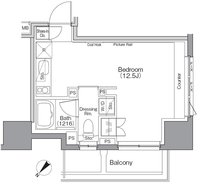ザ・パークハビオＳＯＨＯ横浜関内の間取図