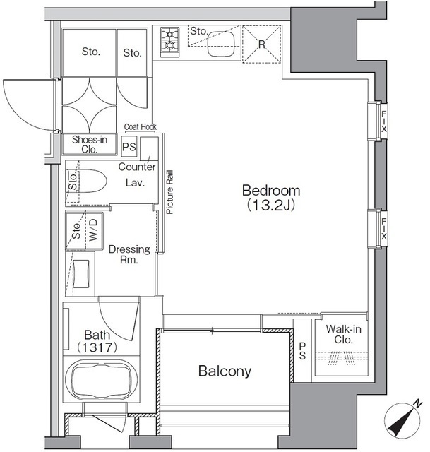ザ・パークハビオＳＯＨＯ横浜関内の間取図