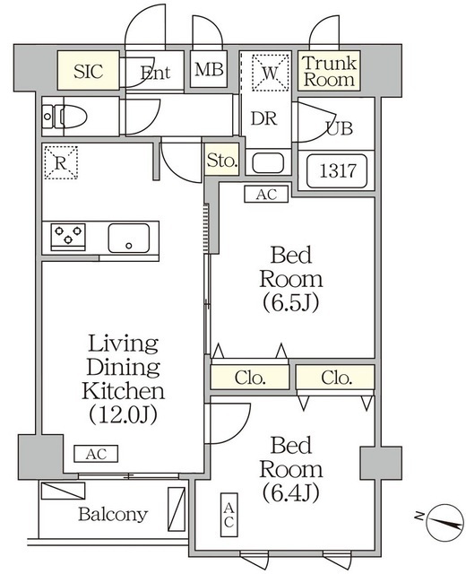 ＯＲＳＵＳ志村坂上の間取図