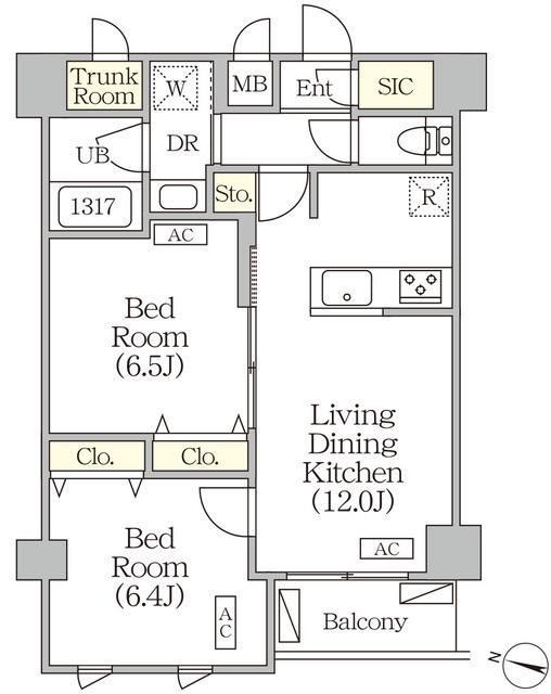 ＯＲＳＵＳ志村坂上の間取図