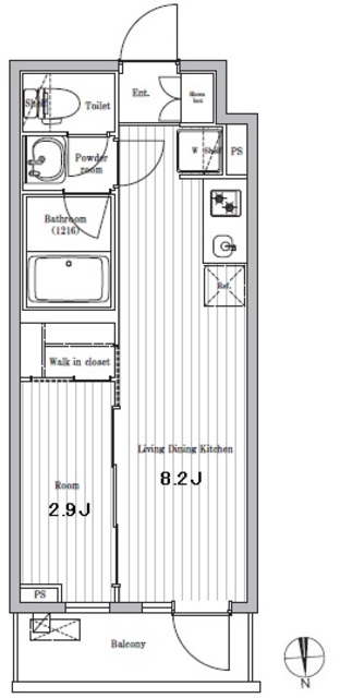 四谷三丁目ステーションレジデンスの間取図