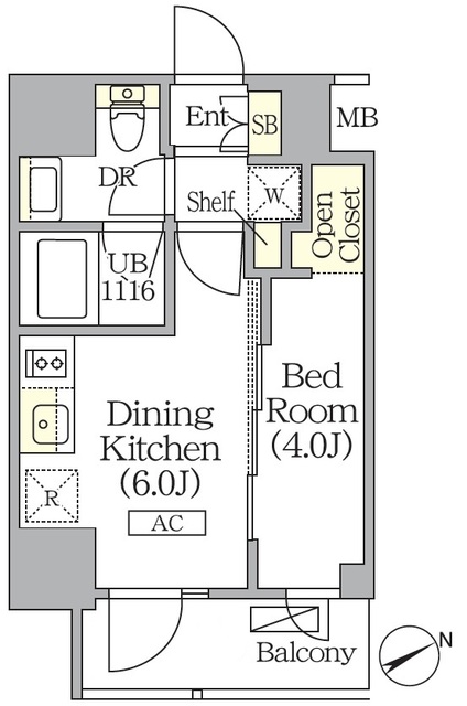 ジオエント町屋の間取図