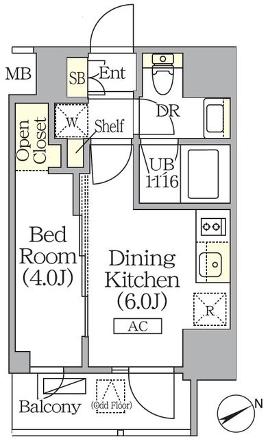 ジオエント町屋の間取図