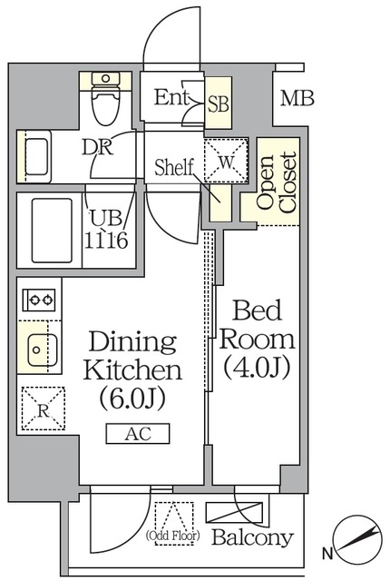 ジオエント町屋の間取図