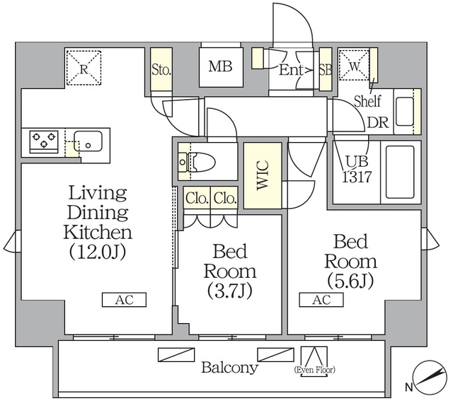 ジオエント町屋の間取図