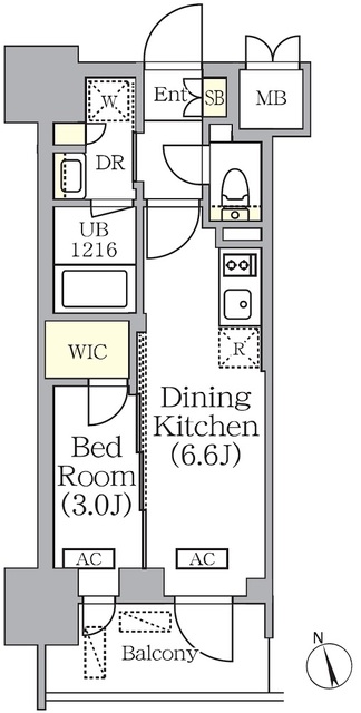 プライムガーデン銀座八丁堀の間取図