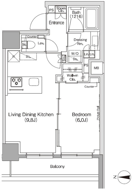 ザ・パークハビオ三軒茶屋の間取図