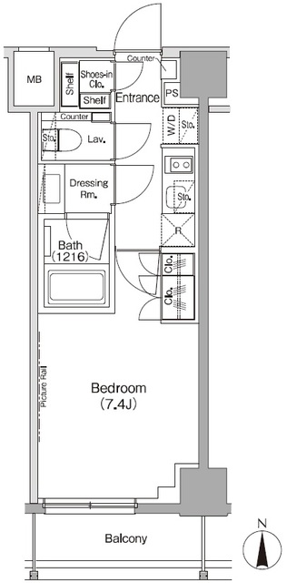 ザ・パークハビオ三軒茶屋の間取図