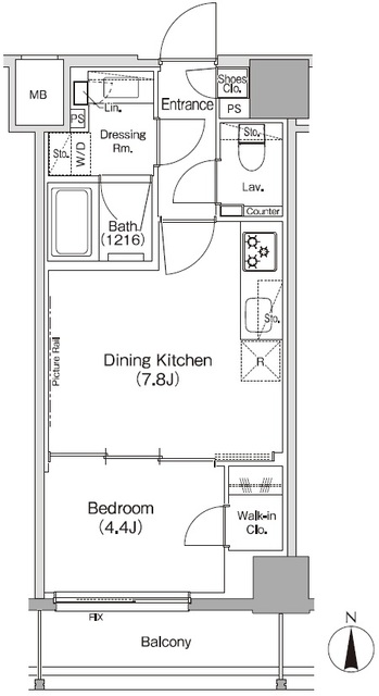 ザ・パークハビオ三軒茶屋の間取図