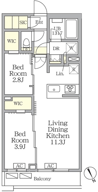 アジールコート後楽園の間取図