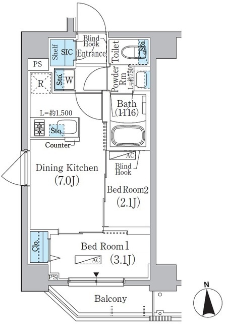中井レジデンスの間取図
