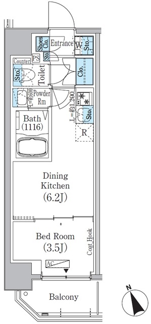 浅草蔵前レジデンスの間取図