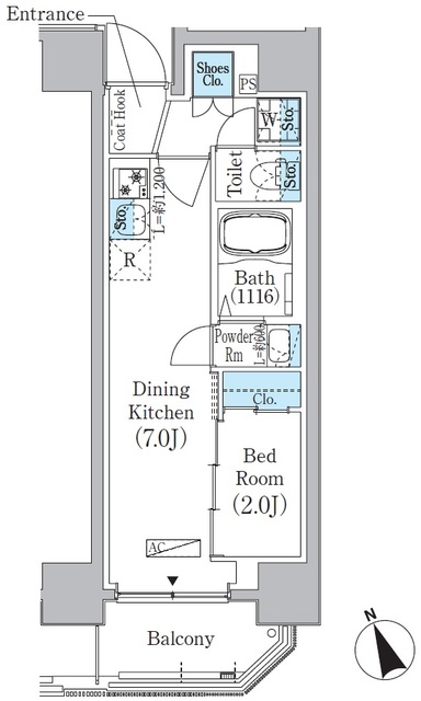 浅草蔵前レジデンスの間取図