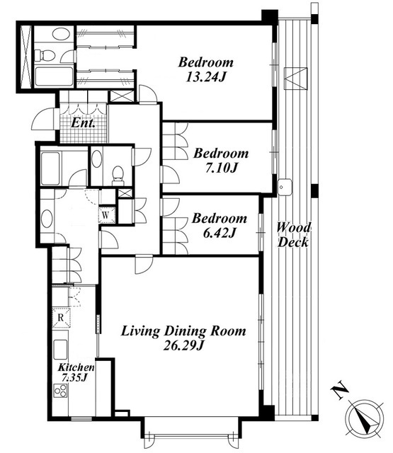 ガーデン東が丘の間取図