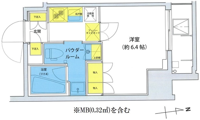 アジールコート北品川の間取図