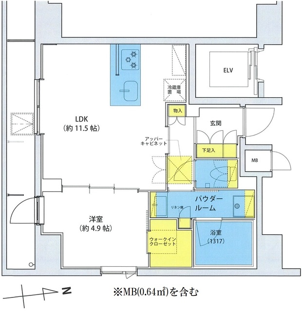 アジールコート北品川の間取図