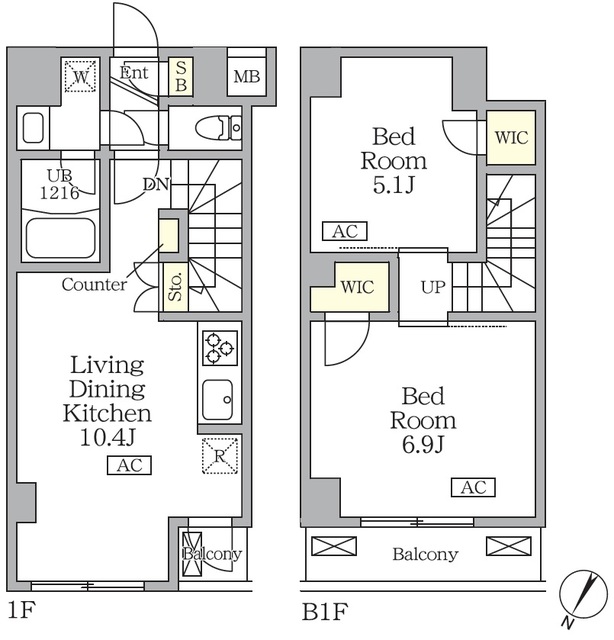 アジールコート三宿テラスの間取図
