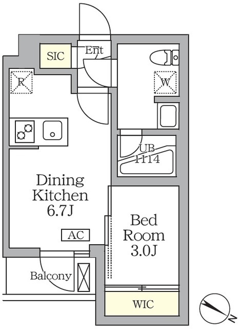アジールコート三宿テラスの間取図