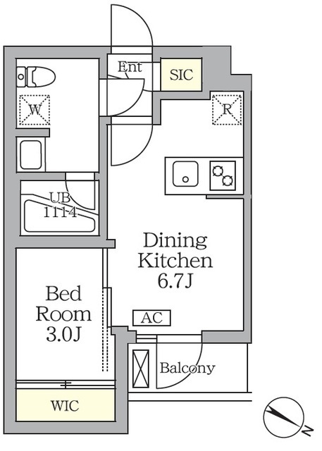 アジールコート三宿テラスの間取図