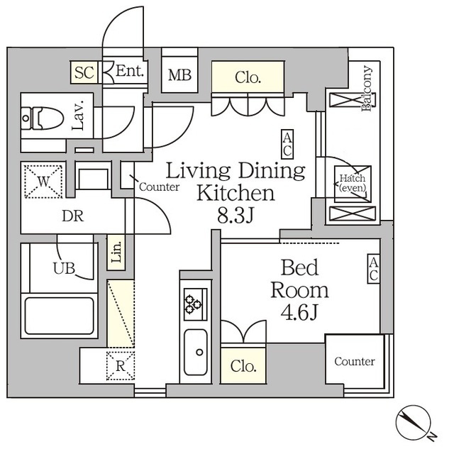 アジールコート松濤の間取図