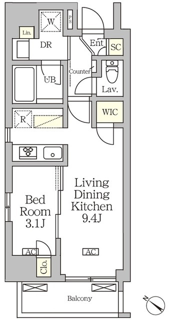 アジールコート松濤の間取図
