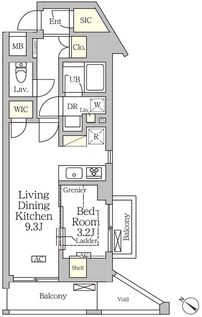 アジールコート松濤の間取図