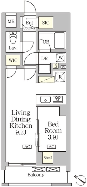 アジールコート松濤の間取図