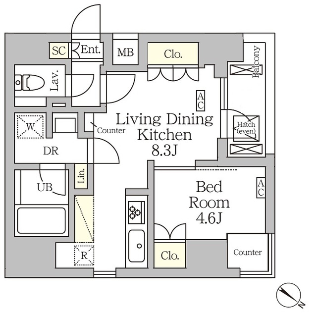 アジールコート松濤の間取図