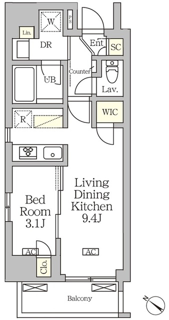 アジールコート松濤の間取図