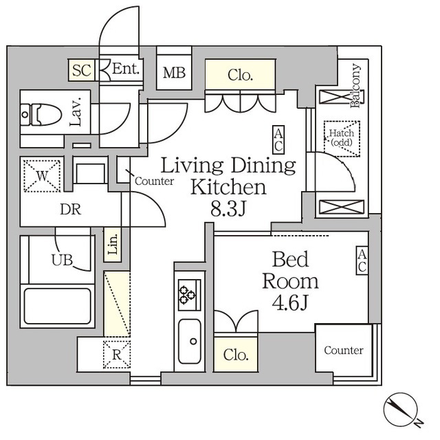 アジールコート松濤の間取図