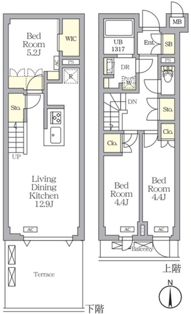 アジールコート都立大学の間取図