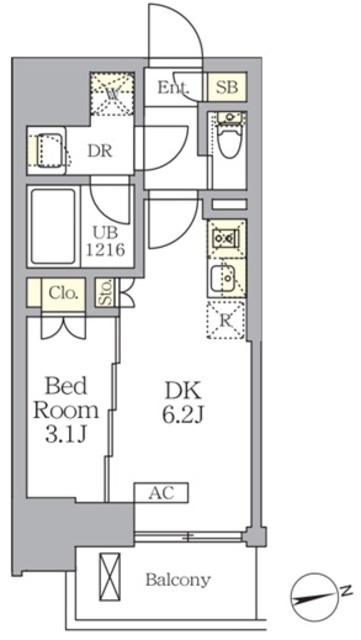ザ・ライオンズフォーシア文京湯島の間取図