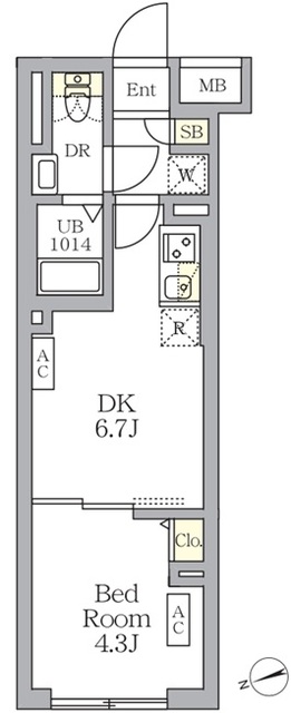 ＳＯＬＡＳＩＡ　ｒｅｓｉｄｅｎｃｅ荻窪の間取図