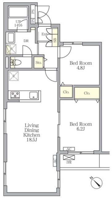 メゾンカルム中落合Ｓｏｕｔｈの間取図