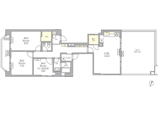 クロス護国寺の間取図