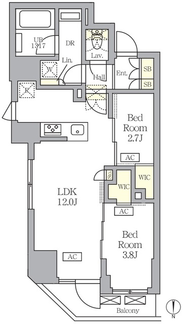アジールコート王子の間取図