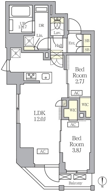 アジールコート王子の間取図