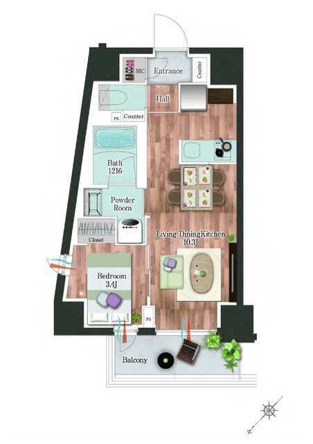 デュオフラッツ板橋大山の間取図