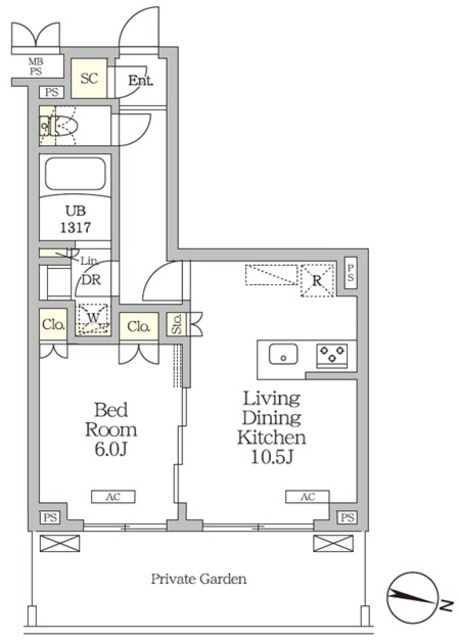 ミレーネ滝野川の間取図