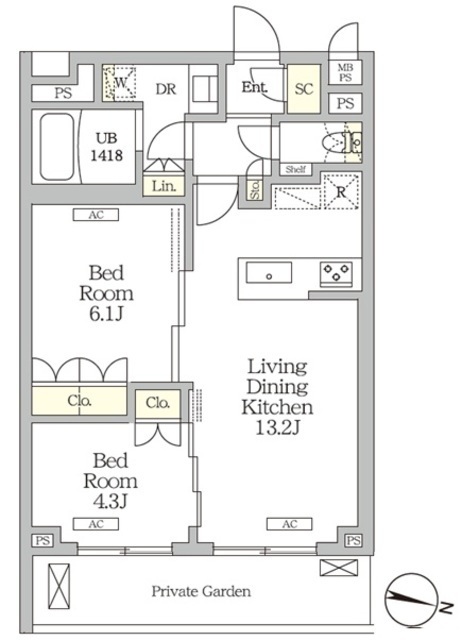 ミレーネ滝野川の間取図