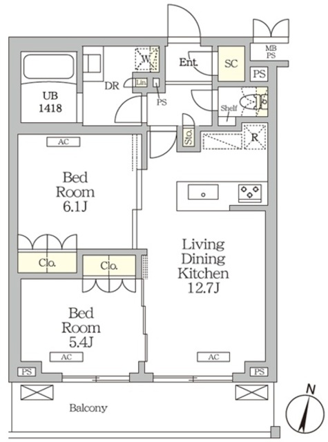 ミレーネ滝野川の間取図