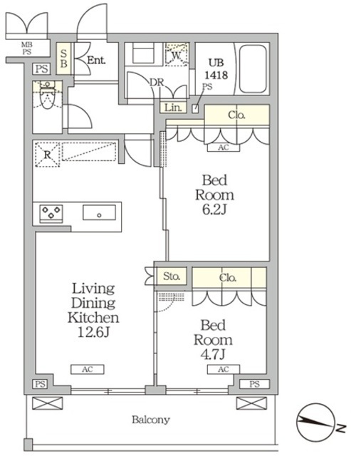 ミレーネ滝野川の間取図