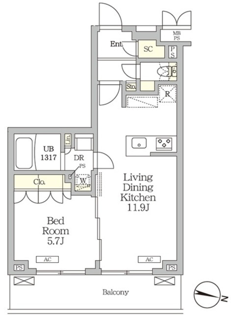 ミレーネ滝野川の間取図