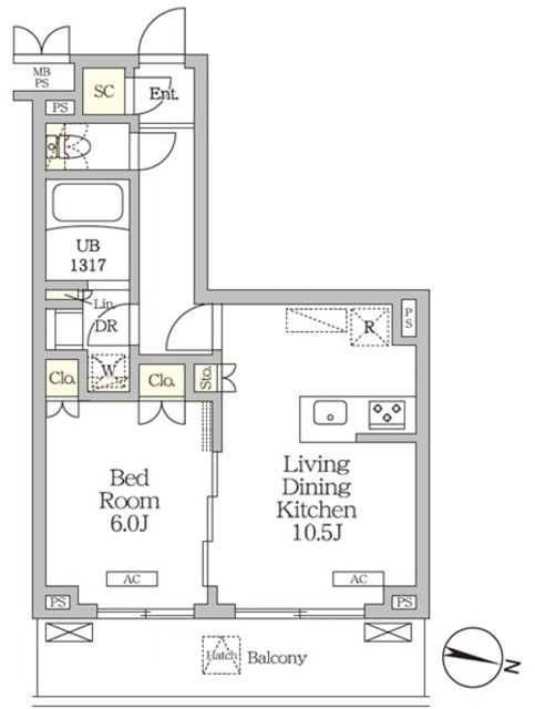 ミレーネ滝野川の間取図