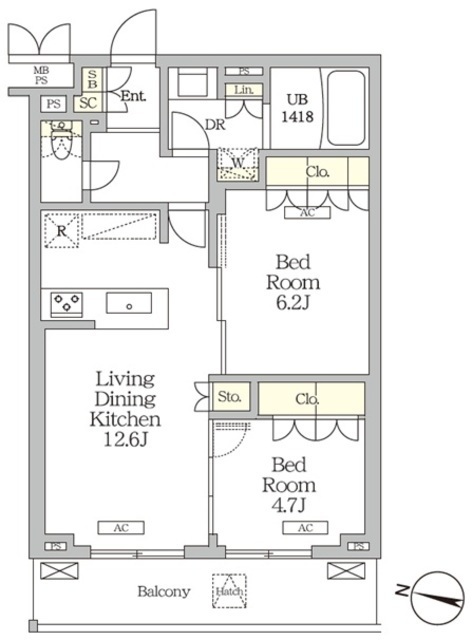 ミレーネ滝野川の間取図