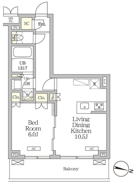 ミレーネ滝野川の間取図